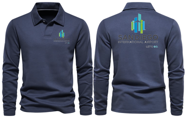 SANDIEGO AIRPORT LONG SLEEVE POLO